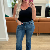 Judy Blue Josephine Mid Rise Raw Hem Bootcut Jeans-Denim-Ave Shops-[option4]-[option5]-[option6]-[option7]-[option8]-Shop-Boutique-Clothing-for-Women-Online