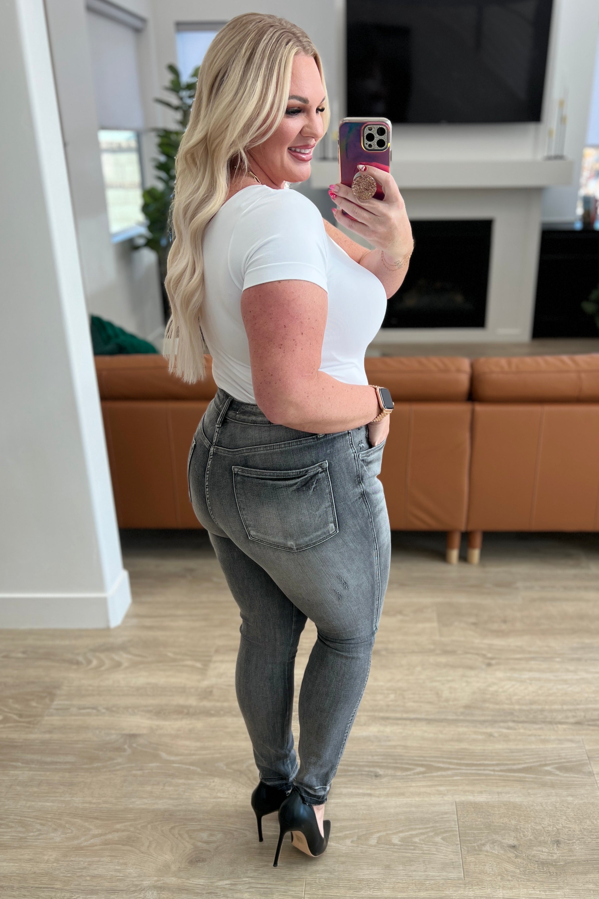 Judy Blue Hadley High Rise Tummy Control Release Hem Skinny-Womens-Ave Shops-[option4]-[option5]-[option6]-[option7]-[option8]-Shop-Boutique-Clothing-for-Women-Online