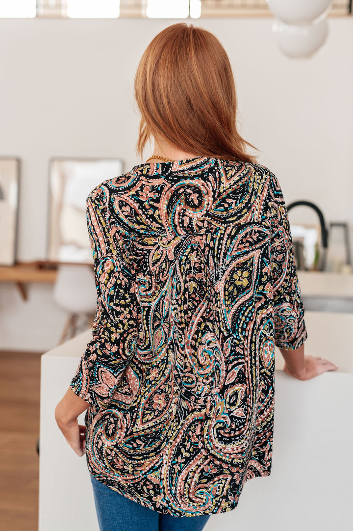 I Think Different Top Teal Paisley-Womens-Ave Shops-[option4]-[option5]-[option6]-[option7]-[option8]-Shop-Boutique-Clothing-for-Women-Online