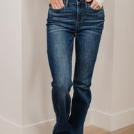 Judy Blue Josephine Mid Rise Raw Hem Bootcut Jeans-Denim-Ave Shops-[option4]-[option5]-[option6]-[option7]-[option8]-Shop-Boutique-Clothing-for-Women-Online