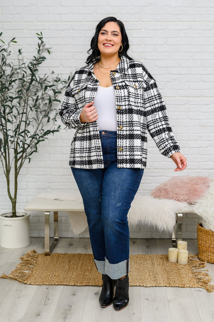 Kate Plaid Jacket in Black & White-Layers-Ave Shops-[option4]-[option5]-[option6]-[option7]-[option8]-Shop-Boutique-Clothing-for-Women-Online