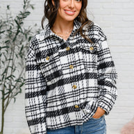 Kate Plaid Jacket in Black & White-Layers-Ave Shops-[option4]-[option5]-[option6]-[option7]-[option8]-Shop-Boutique-Clothing-for-Women-Online