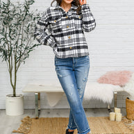 Kate Plaid Jacket in Black & White-Layers-Ave Shops-[option4]-[option5]-[option6]-[option7]-[option8]-Shop-Boutique-Clothing-for-Women-Online