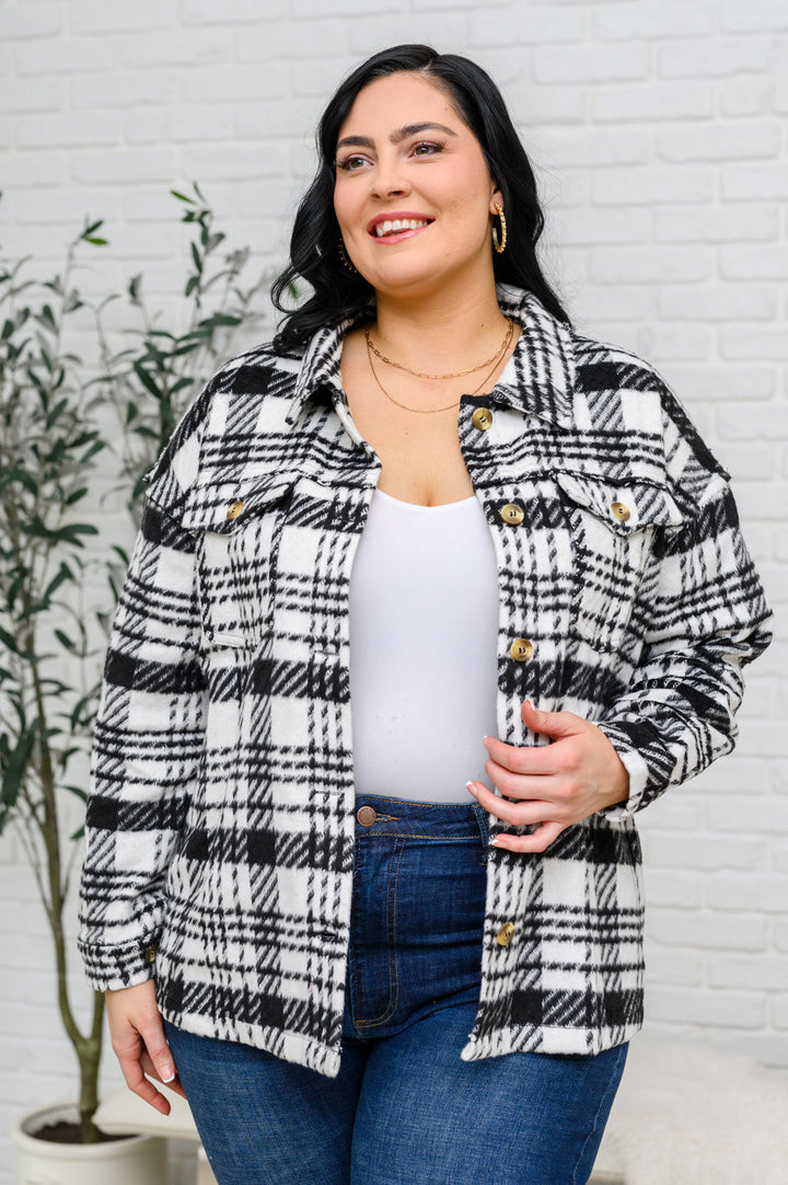 Kate Plaid Jacket in Black & White-Layers-Ave Shops-[option4]-[option5]-[option6]-[option7]-[option8]-Shop-Boutique-Clothing-for-Women-Online