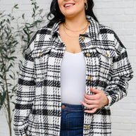 Kate Plaid Jacket in Black & White-Layers-Ave Shops-[option4]-[option5]-[option6]-[option7]-[option8]-Shop-Boutique-Clothing-for-Women-Online