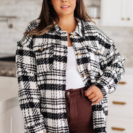 Kate Plaid Jacket in Black & White-Layers-Ave Shops-[option4]-[option5]-[option6]-[option7]-[option8]-Shop-Boutique-Clothing-for-Women-Online