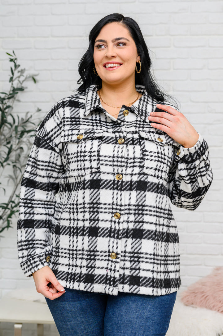 Kate Plaid Jacket in Black & White-Layers-Ave Shops-[option4]-[option5]-[option6]-[option7]-[option8]-Shop-Boutique-Clothing-for-Women-Online