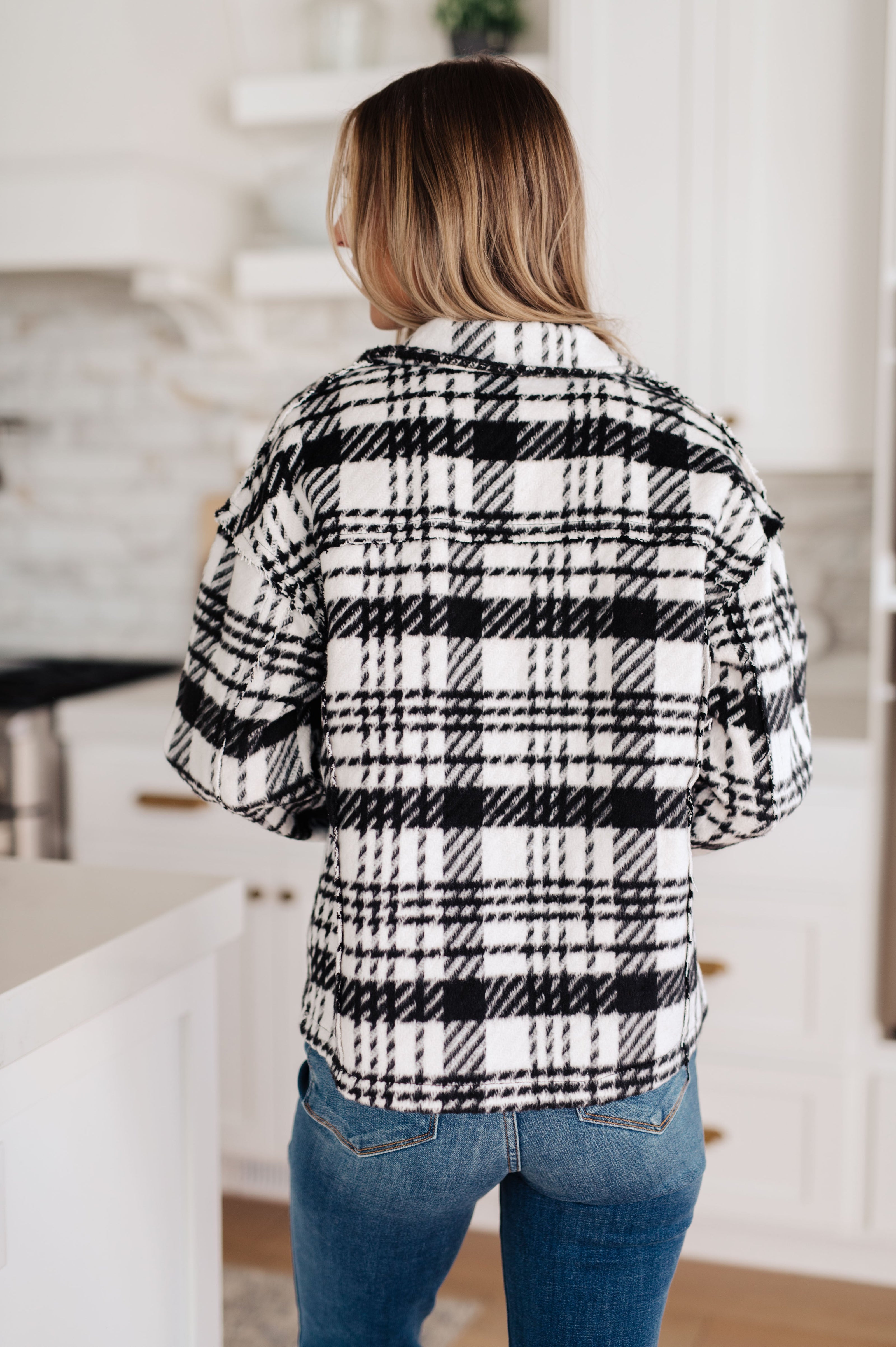 Kate Plaid Jacket in Black & White-Layers-Ave Shops-[option4]-[option5]-[option6]-[option7]-[option8]-Shop-Boutique-Clothing-for-Women-Online