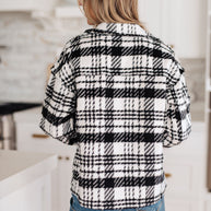 Kate Plaid Jacket in Black & White-Layers-Ave Shops-[option4]-[option5]-[option6]-[option7]-[option8]-Shop-Boutique-Clothing-for-Women-Online