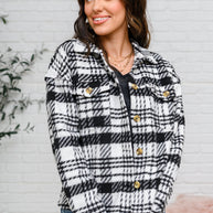 Kate Plaid Jacket in Black & White-Layers-Ave Shops-[option4]-[option5]-[option6]-[option7]-[option8]-Shop-Boutique-Clothing-for-Women-Online