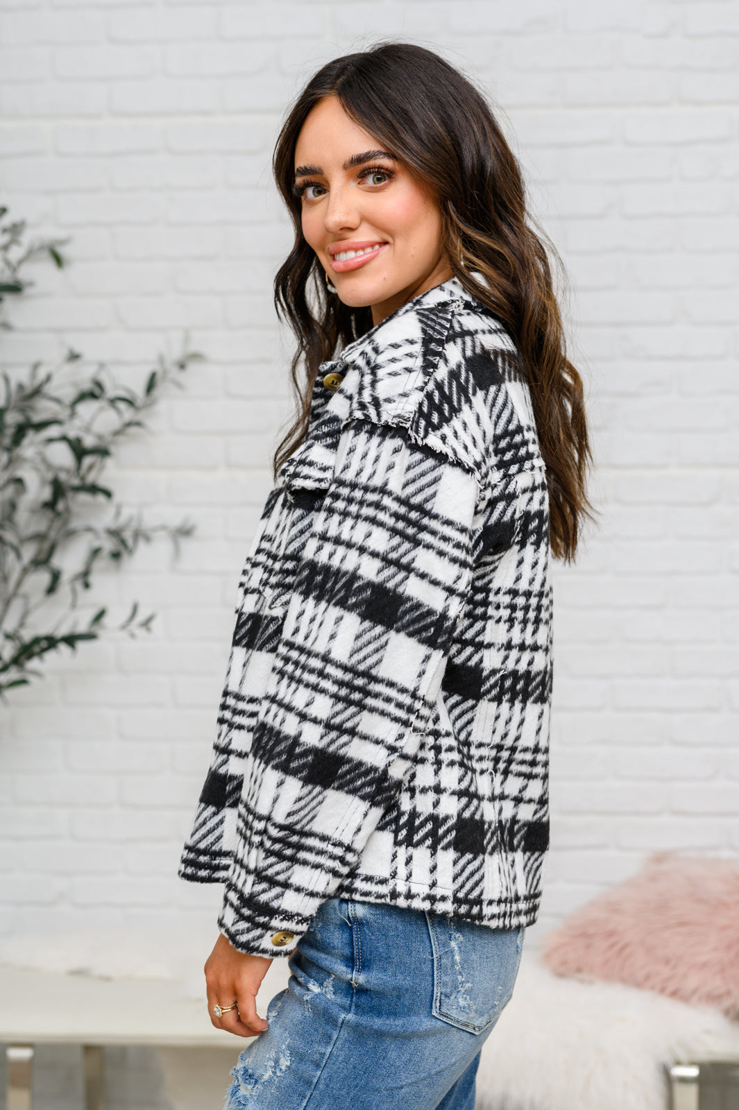 Kate Plaid Jacket in Black & White-Layers-Ave Shops-[option4]-[option5]-[option6]-[option7]-[option8]-Shop-Boutique-Clothing-for-Women-Online