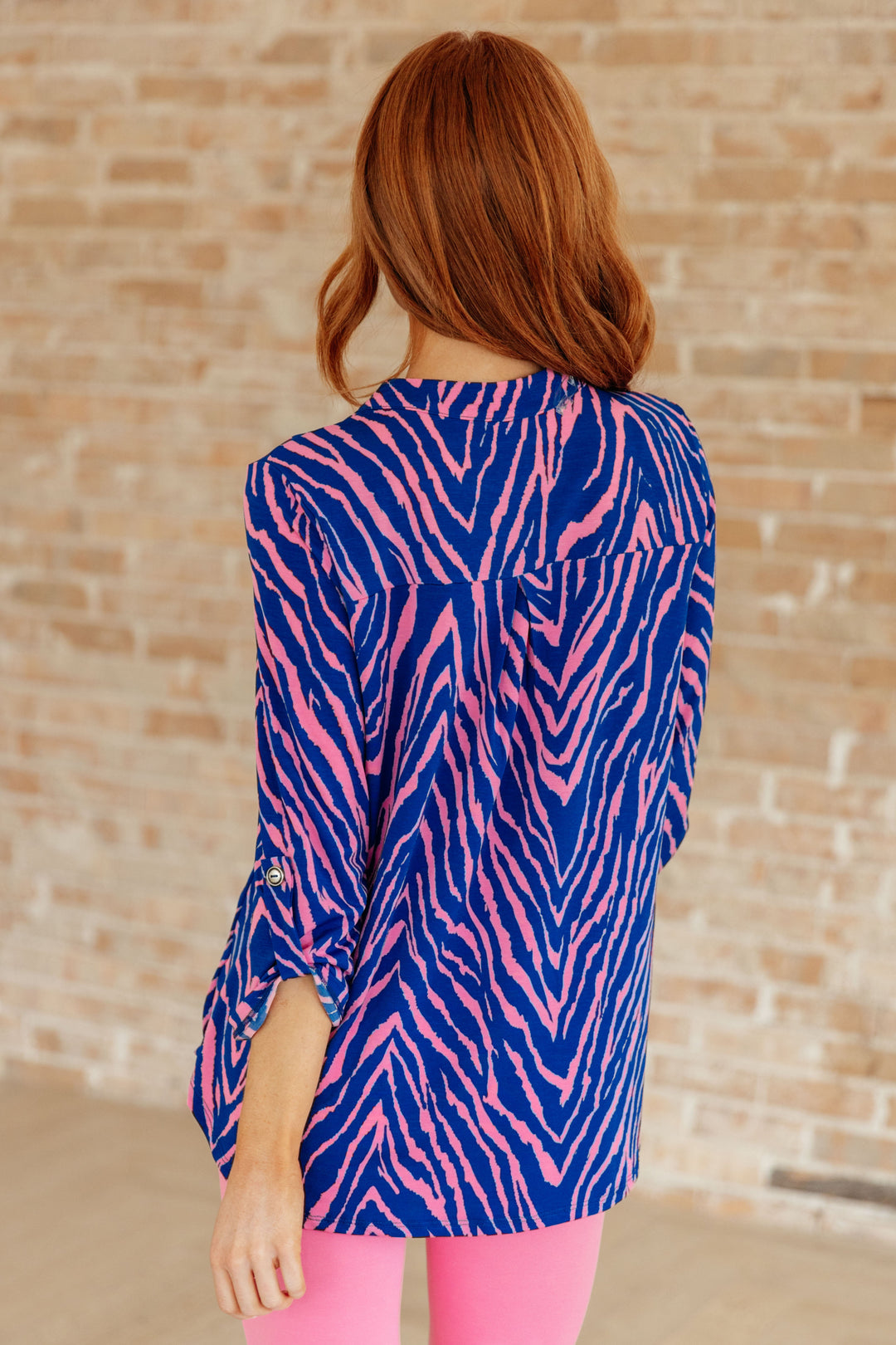 Lizzy Top in Blue Zebra-Tops-Ave Shops-[option4]-[option5]-[option6]-[option7]-[option8]-Shop-Boutique-Clothing-for-Women-Online