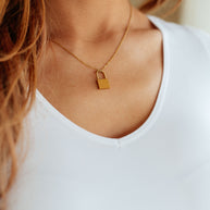 Lock it Up Lock Pendant Necklace-Accessories-Ave Shops-[option4]-[option5]-[option6]-[option7]-[option8]-Shop-Boutique-Clothing-for-Women-Online