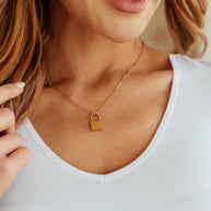 Lock it Up Lock Pendant Necklace-Accessories-Ave Shops-[option4]-[option5]-[option6]-[option7]-[option8]-Shop-Boutique-Clothing-for-Women-Online