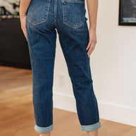 Judy Blue London Midrise Cuffed Boyfriend Jeans-Womens-Ave Shops-[option4]-[option5]-[option6]-[option7]-[option8]-Shop-Boutique-Clothing-for-Women-Online