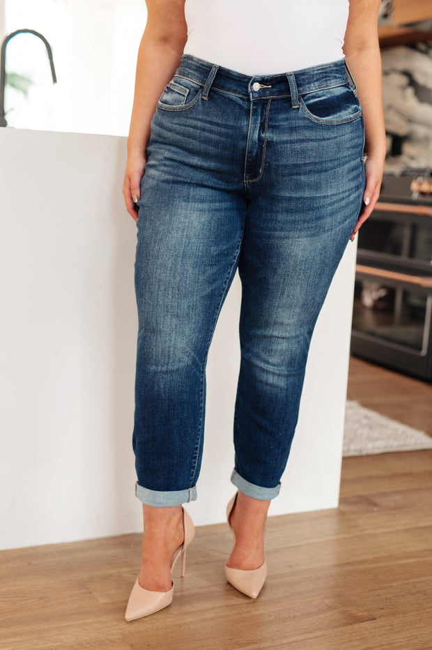 Judy Blue London Midrise Cuffed Boyfriend Jeans-Womens-Ave Shops-[option4]-[option5]-[option6]-[option7]-[option8]-Shop-Boutique-Clothing-for-Women-Online
