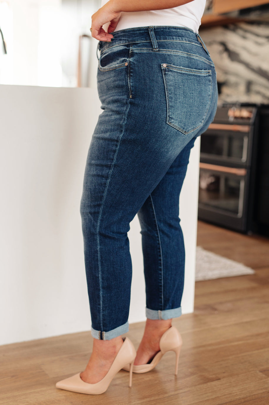 Judy Blue London Midrise Cuffed Boyfriend Jeans-Womens-Ave Shops-[option4]-[option5]-[option6]-[option7]-[option8]-Shop-Boutique-Clothing-for-Women-Online