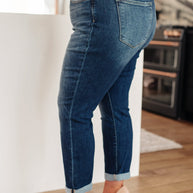 Judy Blue London Midrise Cuffed Boyfriend Jeans-Womens-Ave Shops-[option4]-[option5]-[option6]-[option7]-[option8]-Shop-Boutique-Clothing-for-Women-Online