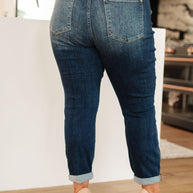 Judy Blue London Midrise Cuffed Boyfriend Jeans-Womens-Ave Shops-[option4]-[option5]-[option6]-[option7]-[option8]-Shop-Boutique-Clothing-for-Women-Online