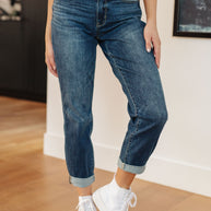 Judy Blue London Midrise Cuffed Boyfriend Jeans-Womens-Ave Shops-[option4]-[option5]-[option6]-[option7]-[option8]-Shop-Boutique-Clothing-for-Women-Online