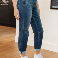 Judy Blue London Midrise Cuffed Boyfriend Jeans-Womens-Ave Shops-[option4]-[option5]-[option6]-[option7]-[option8]-Shop-Boutique-Clothing-for-Women-Online