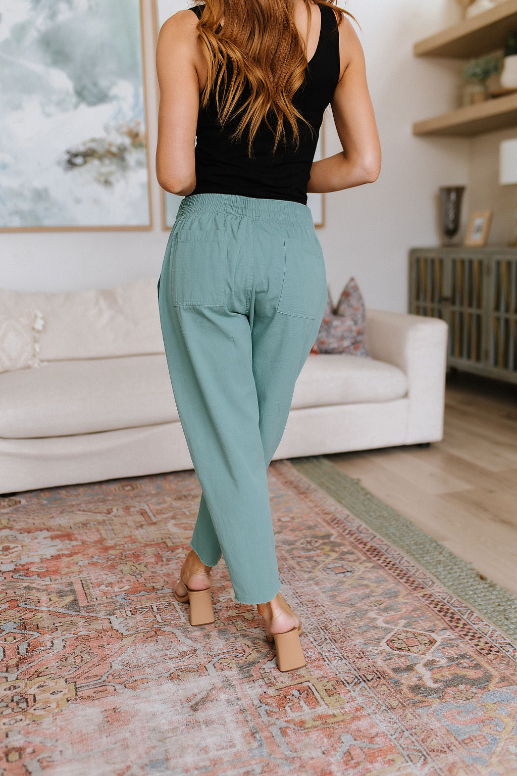 Love Me Dearly High Waisted Pants in Jade-Bottoms-Ave Shops-[option4]-[option5]-[option6]-[option7]-[option8]-Shop-Boutique-Clothing-for-Women-Online