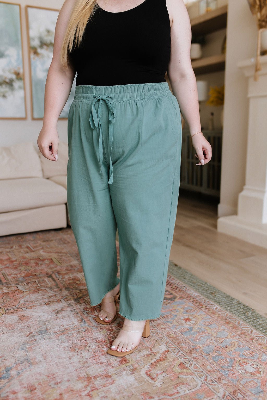 Love Me Dearly High Waisted Pants in Jade-Bottoms-Ave Shops-[option4]-[option5]-[option6]-[option7]-[option8]-Shop-Boutique-Clothing-for-Women-Online