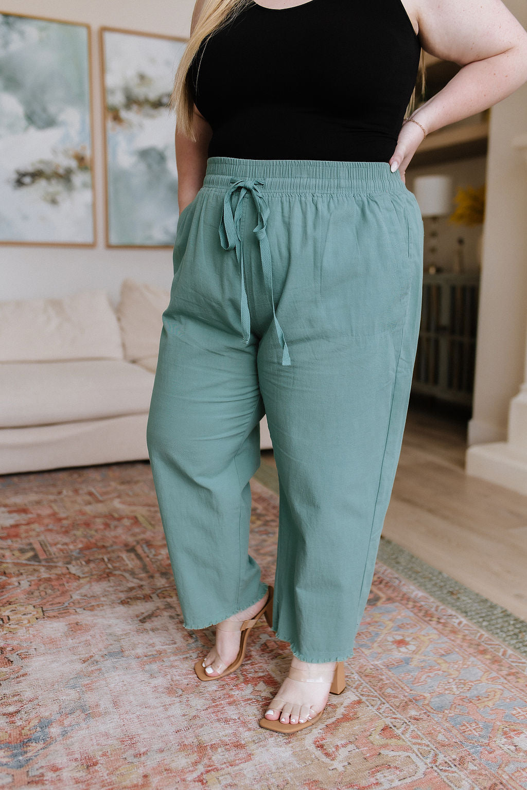 Love Me Dearly High Waisted Pants in Jade-Bottoms-Ave Shops-[option4]-[option5]-[option6]-[option7]-[option8]-Shop-Boutique-Clothing-for-Women-Online