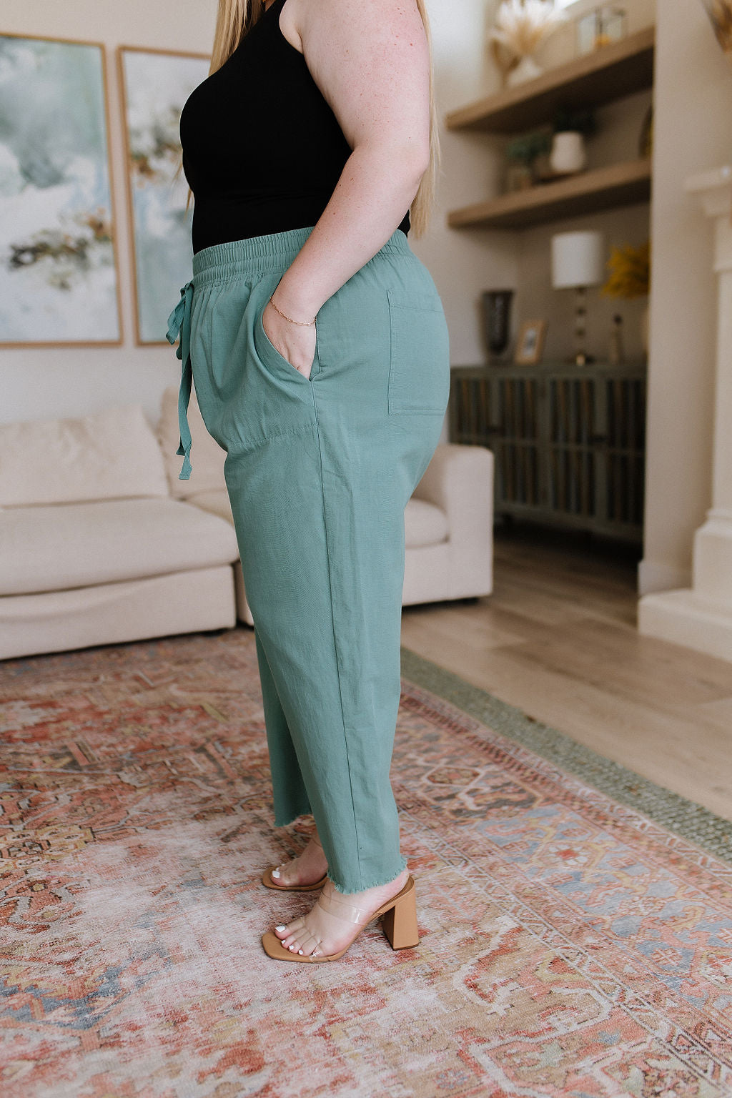 Love Me Dearly High Waisted Pants in Jade-Bottoms-Ave Shops-[option4]-[option5]-[option6]-[option7]-[option8]-Shop-Boutique-Clothing-for-Women-Online