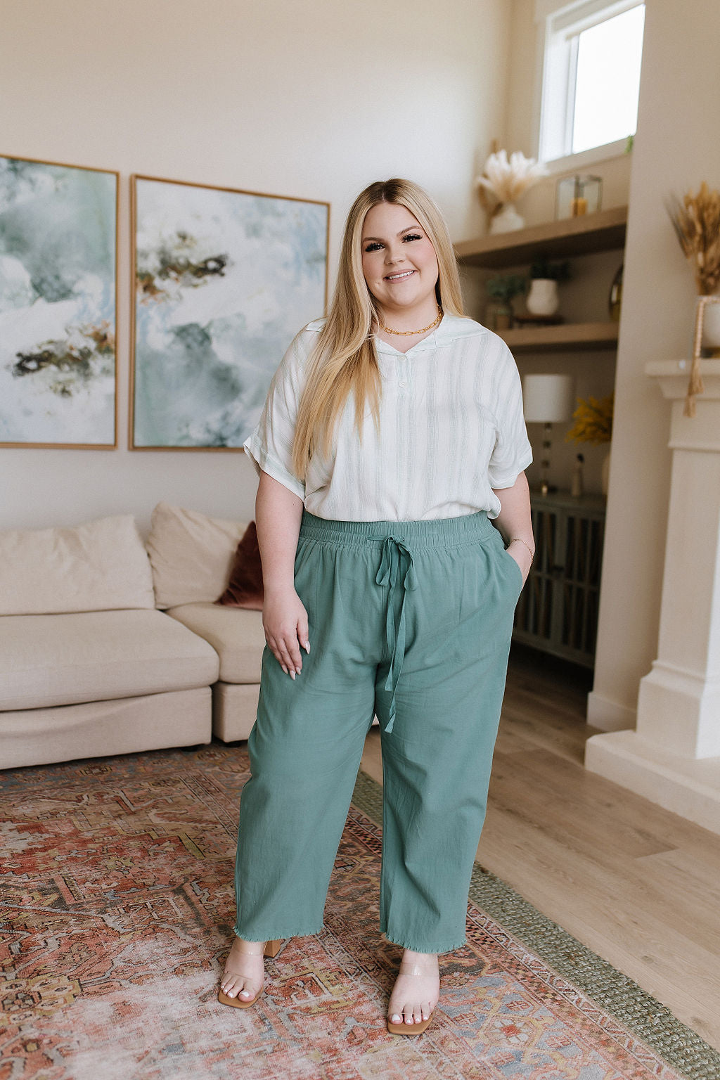 Love Me Dearly High Waisted Pants in Jade-Bottoms-Ave Shops-[option4]-[option5]-[option6]-[option7]-[option8]-Shop-Boutique-Clothing-for-Women-Online