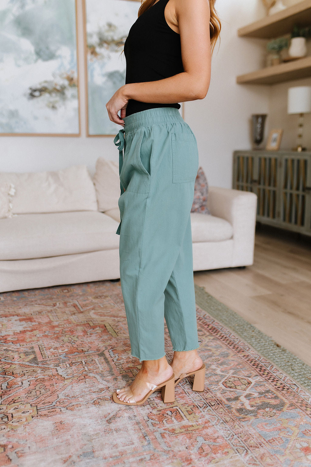 Love Me Dearly High Waisted Pants in Jade-Bottoms-Ave Shops-[option4]-[option5]-[option6]-[option7]-[option8]-Shop-Boutique-Clothing-for-Women-Online