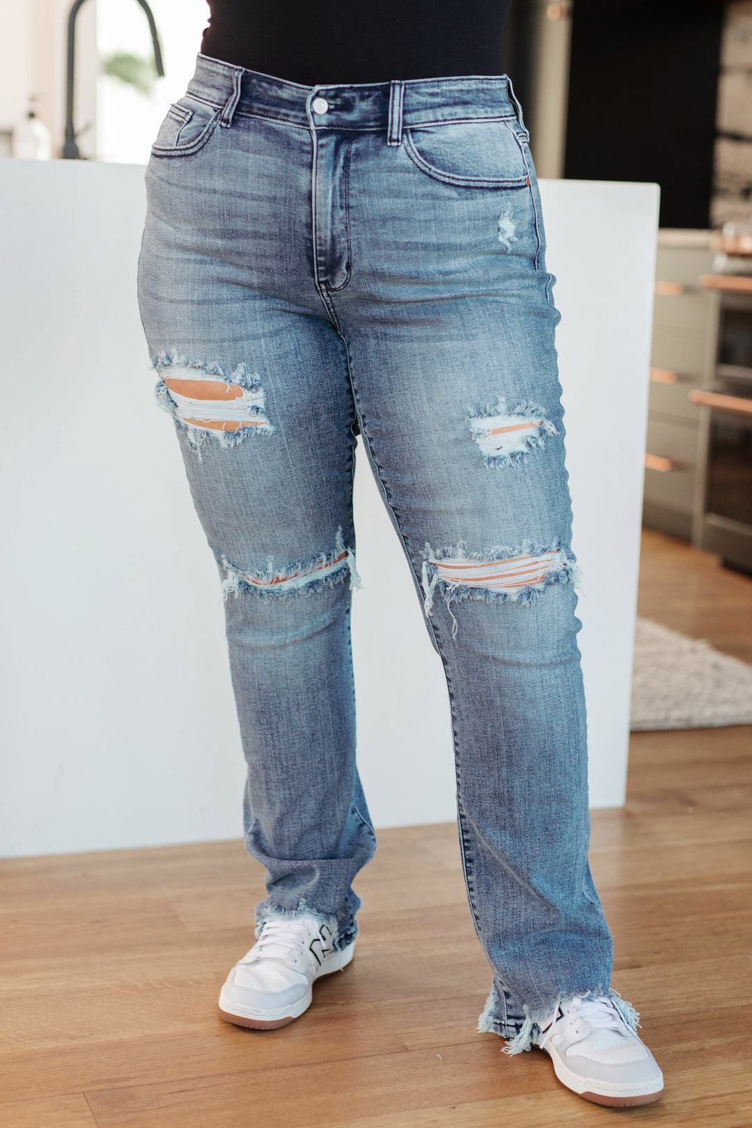 Judy Blue O'Hara Destroyed Straight Jeans-Womens-Ave Shops-[option4]-[option5]-[option6]-[option7]-[option8]-Shop-Boutique-Clothing-for-Women-Online