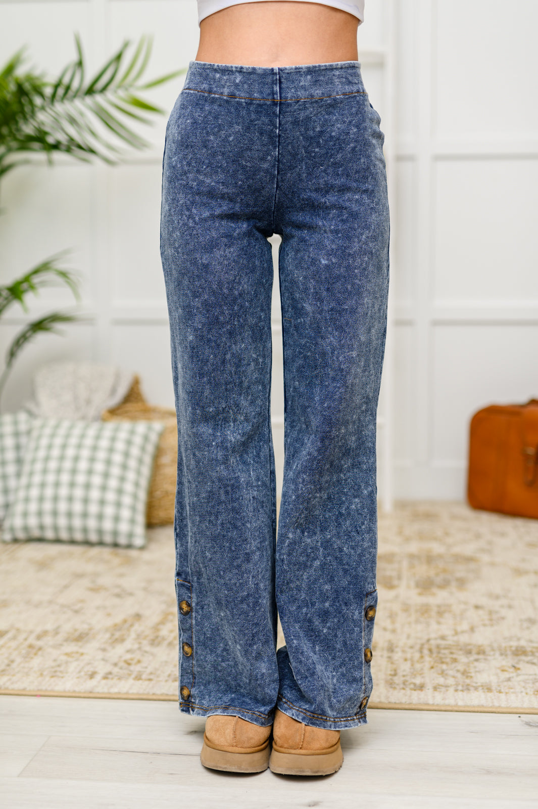 Park City Button Flare Pants-Bottoms-Ave Shops-[option4]-[option5]-[option6]-[option7]-[option8]-Shop-Boutique-Clothing-for-Women-Online