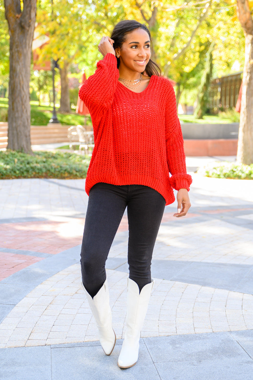 Seasonal Shift Long Sleeve Knit Sweater In Red-Womens-Ave Shops-[option4]-[option5]-[option6]-[option7]-[option8]-Shop-Boutique-Clothing-for-Women-Online