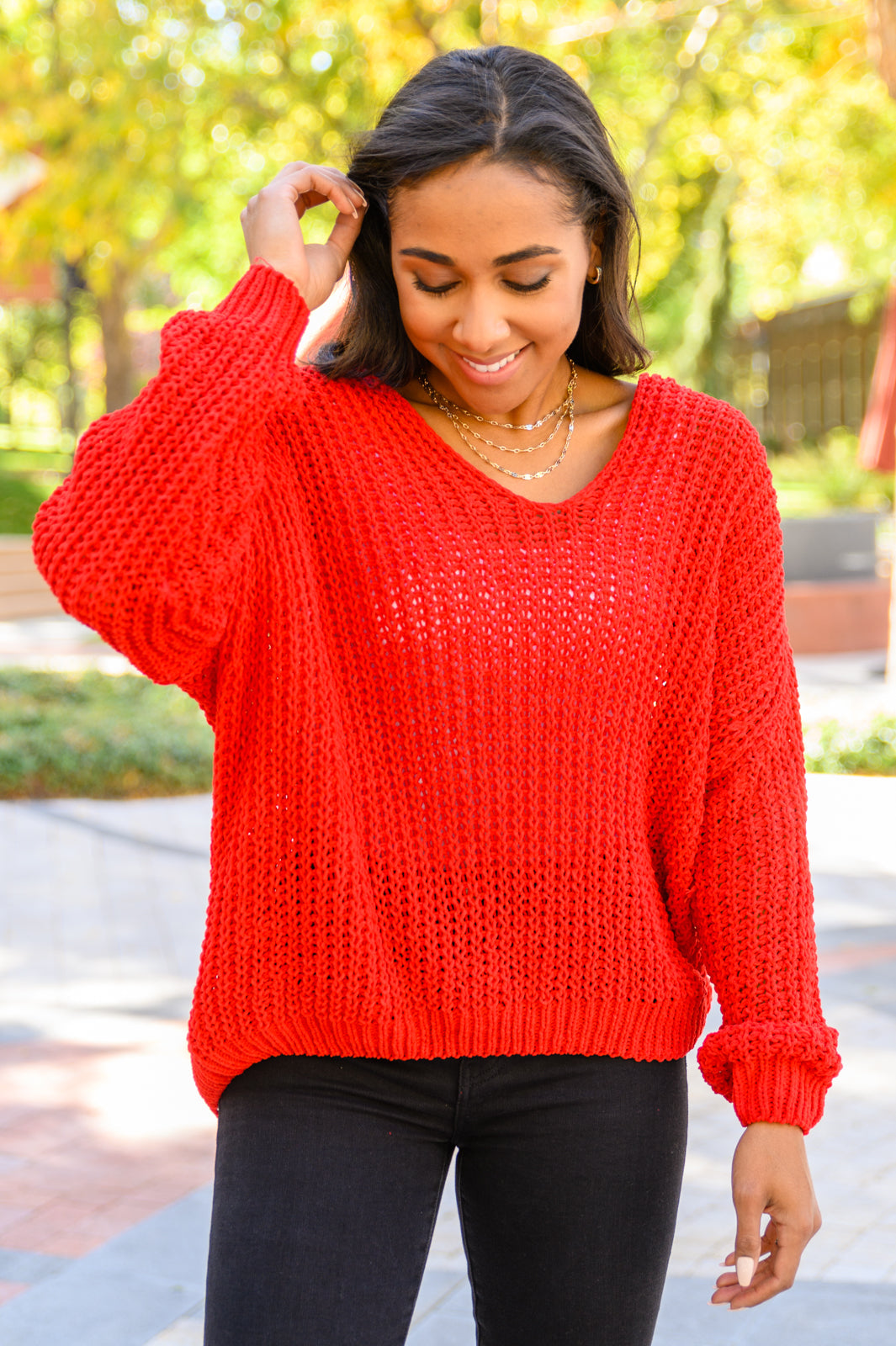 Seasonal Shift Long Sleeve Knit Sweater In Red-Womens-Ave Shops-[option4]-[option5]-[option6]-[option7]-[option8]-Shop-Boutique-Clothing-for-Women-Online