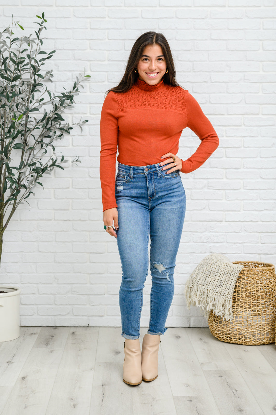 Stylin Girl Turtleneck in Rust-Womens-Ave Shops-[option4]-[option5]-[option6]-[option7]-[option8]-Shop-Boutique-Clothing-for-Women-Online