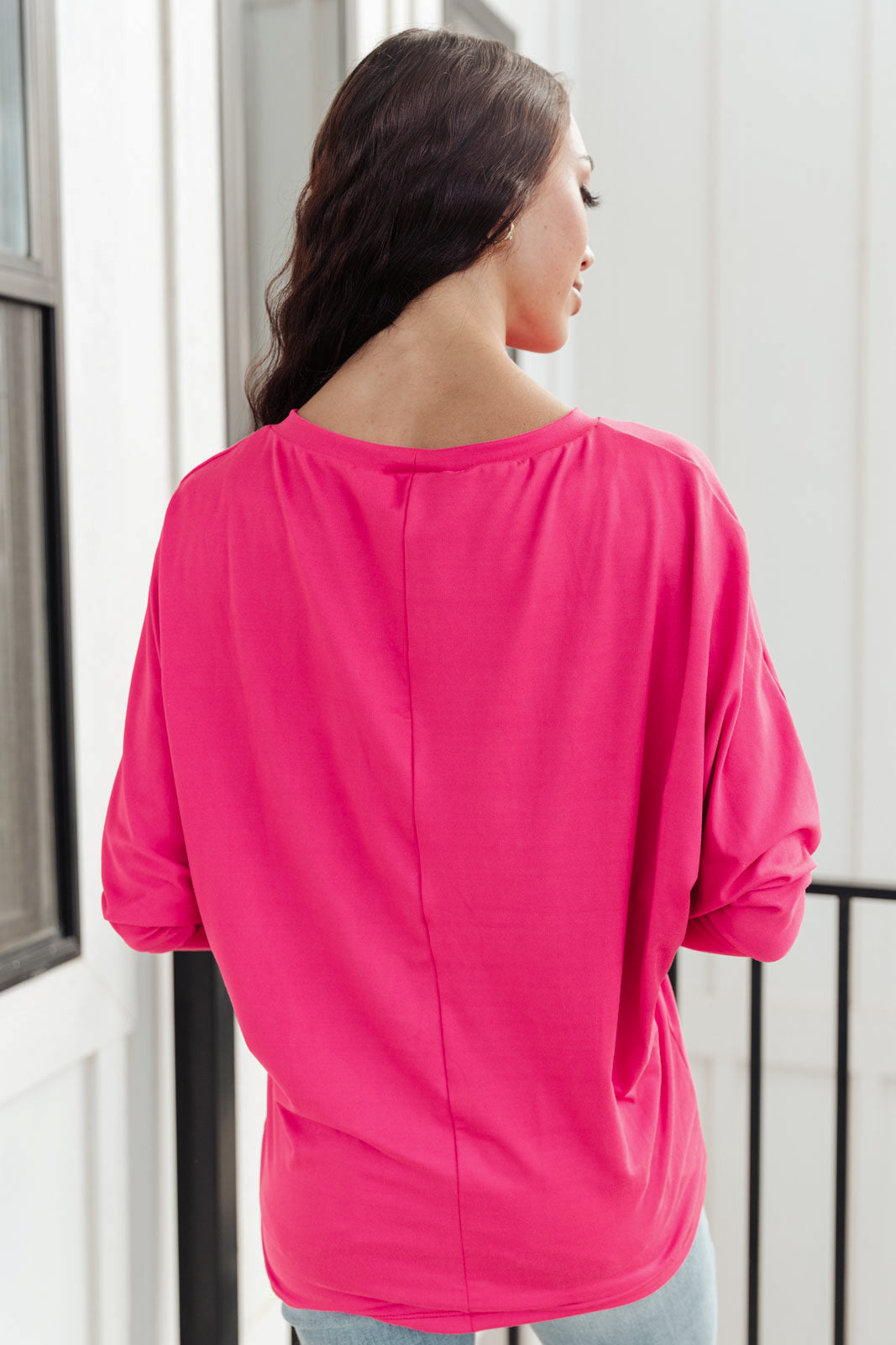 Lovely Ladder V Neck Top in Pink-Womens-Ave Shops-[option4]-[option5]-[option6]-[option7]-[option8]-Shop-Boutique-Clothing-for-Women-Online