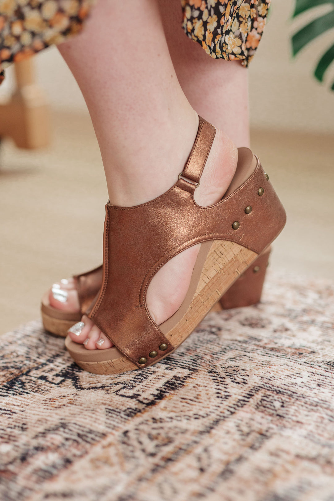 Walk This Way Wedge Sandals in Antique Bronze-Shoes-Ave Shops-[option4]-[option5]-[option6]-[option7]-[option8]-Shop-Boutique-Clothing-for-Women-Online
