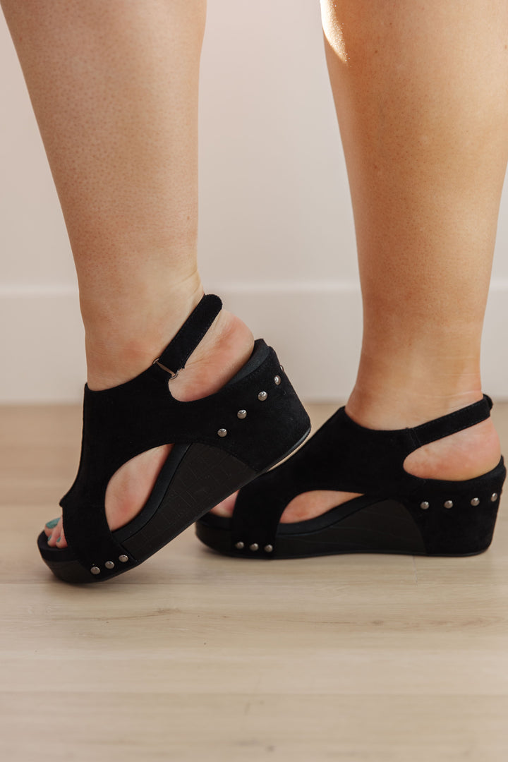 Corky's Walk This Way Wedge Sandals in Black Suede-Womens-Ave Shops-[option4]-[option5]-[option6]-[option7]-[option8]-Shop-Boutique-Clothing-for-Women-Online