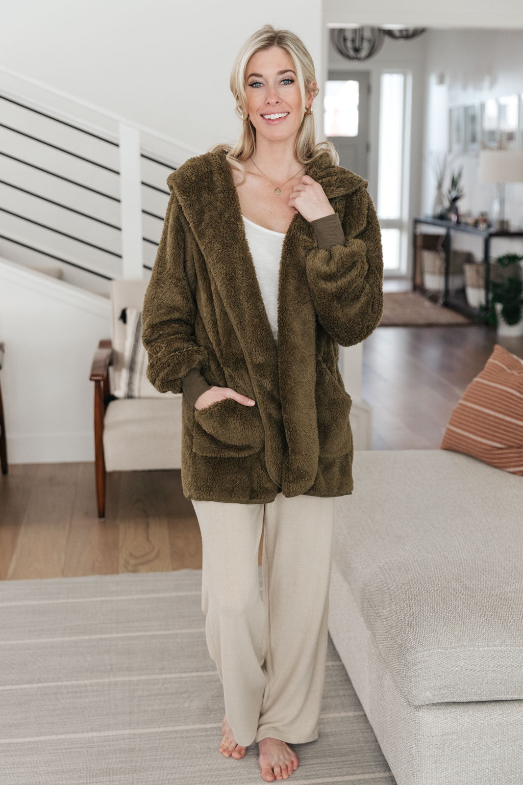 Where's My Coffee Cardigan in Olive-Womens-Ave Shops-[option4]-[option5]-[option6]-[option7]-[option8]-Shop-Boutique-Clothing-for-Women-Online