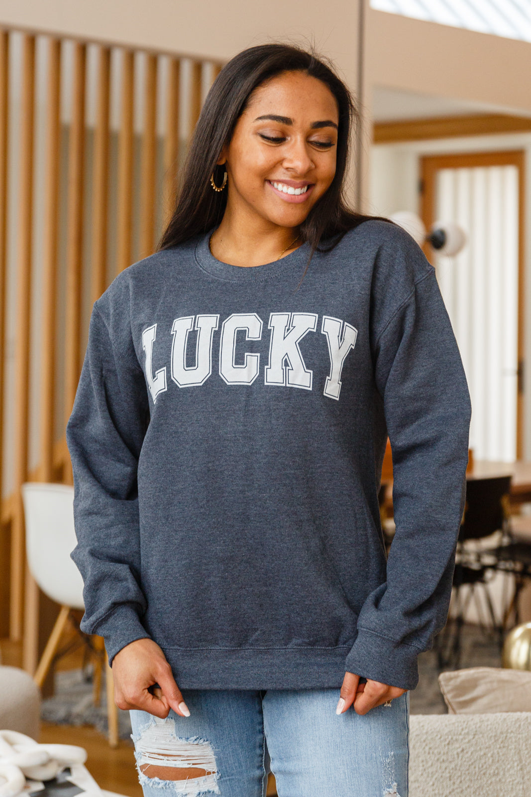 Your Lucky Crew Neck Sweater-Womens-Ave Shops-[option4]-[option5]-[option6]-[option7]-[option8]-Shop-Boutique-Clothing-for-Women-Online
