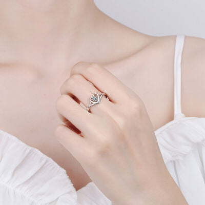 Moissanite Heart 925 Sterling Silver Ring-Trendsi-[option4]-[option5]-[option6]-[option7]-[option8]-Shop-Boutique-Clothing-for-Women-Online