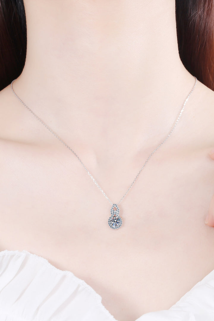 1 Carat Moissanite Pendant Necklace-Trendsi-Silver-One Size-[option4]-[option5]-[option6]-[option7]-[option8]-Shop-Boutique-Clothing-for-Women-Online