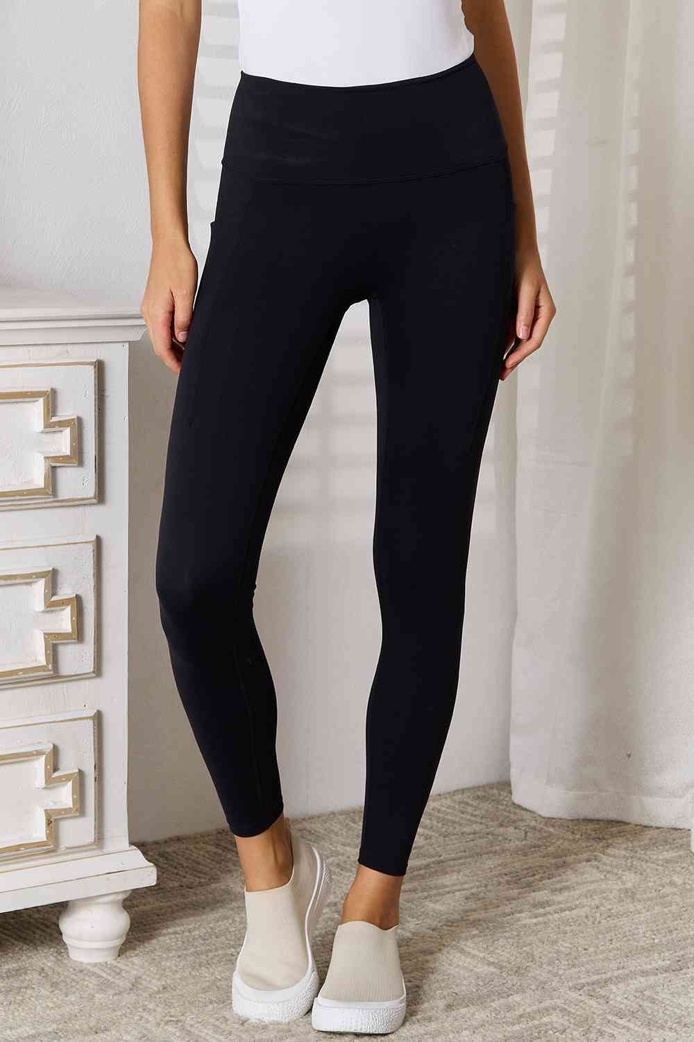 Basic Bae Wide Waistband Sports Leggings-Trendsi-Black-S-[option4]-[option5]-[option6]-[option7]-[option8]-Shop-Boutique-Clothing-for-Women-Online
