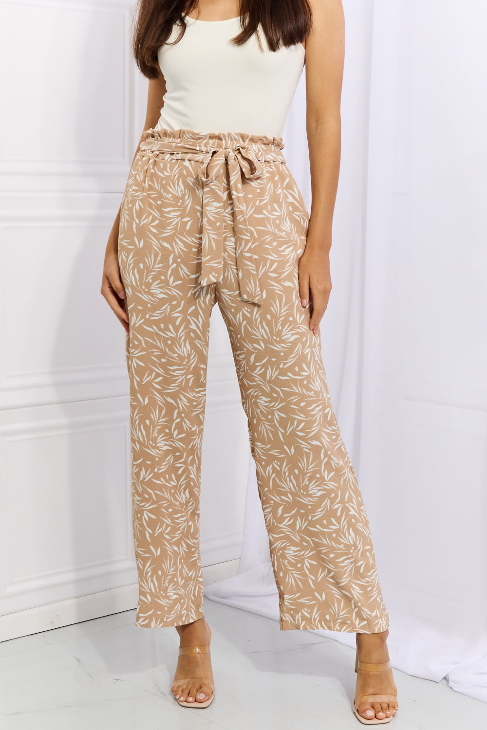 Heimish Right Angle Geometric Printed Pants in Tan-Trendsi-[option4]-[option5]-[option6]-[option7]-[option8]-Shop-Boutique-Clothing-for-Women-Online