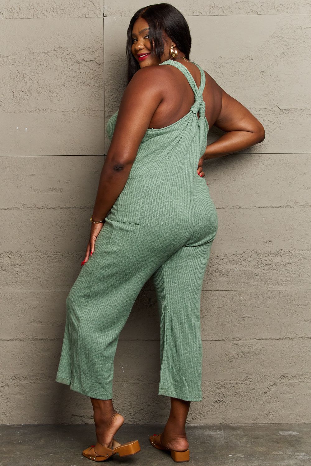 HEYSON Don't Get It Twisted Full Size Rib Knit Jumpsuit-Trendsi-[option4]-[option5]-[option6]-[option7]-[option8]-Shop-Boutique-Clothing-for-Women-Online