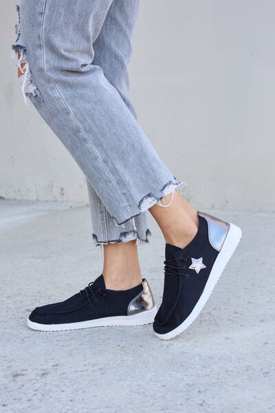 Forever Link Star Lace-Up Flat Sneakers-Trendsi-[option4]-[option5]-[option6]-[option7]-[option8]-Shop-Boutique-Clothing-for-Women-Online