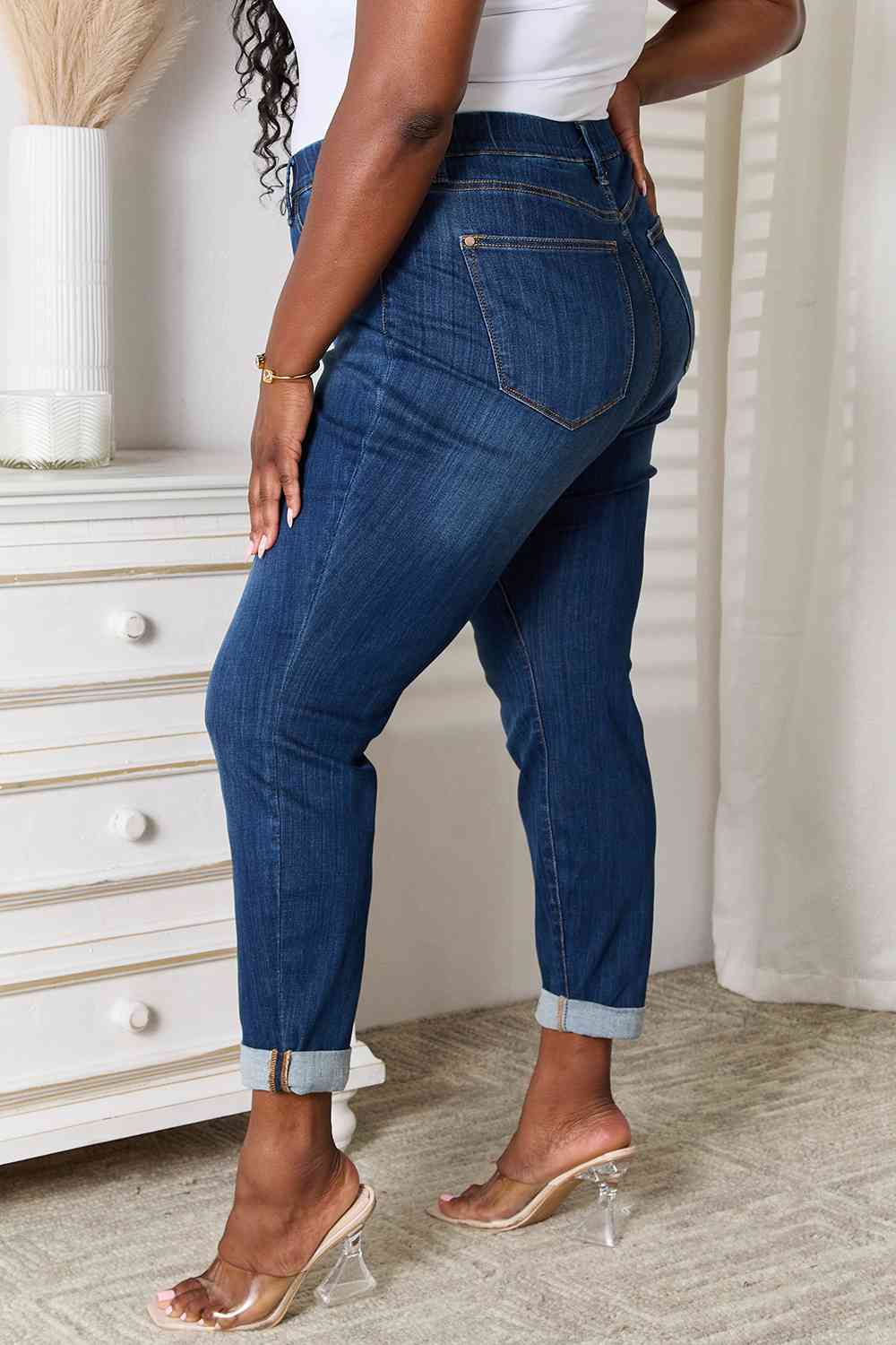 Judy Blue Pull On Skinny Jeans-Trendsi-[option4]-[option5]-[option6]-[option7]-[option8]-Shop-Boutique-Clothing-for-Women-Online