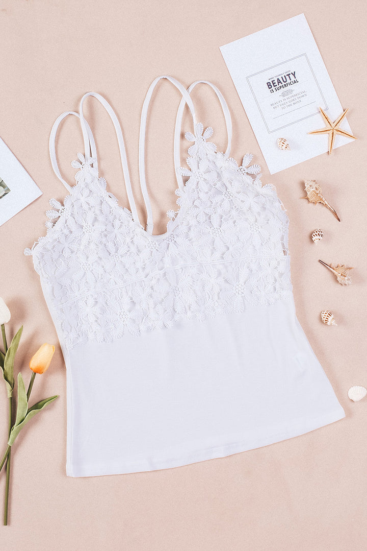 Lace Double Spaghetti Strap Cami Top-Trendsi-[option4]-[option5]-[option6]-[option7]-[option8]-Shop-Boutique-Clothing-for-Women-Online