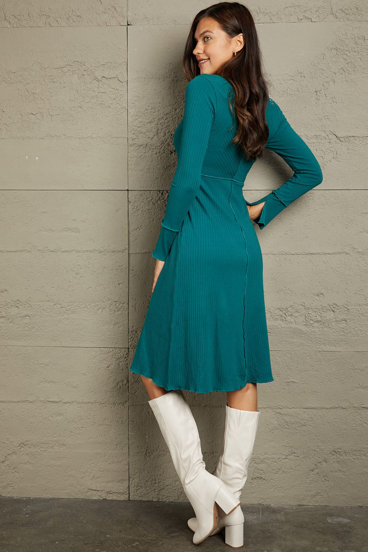 Culture Code Chevron Upper Bodycon Midi Dress-Trendsi-[option4]-[option5]-[option6]-[option7]-[option8]-Shop-Boutique-Clothing-for-Women-Online